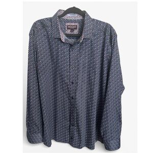 Johnston & Murphy Men’s Button Up Casual Multicolor Long Sleeve Shirt